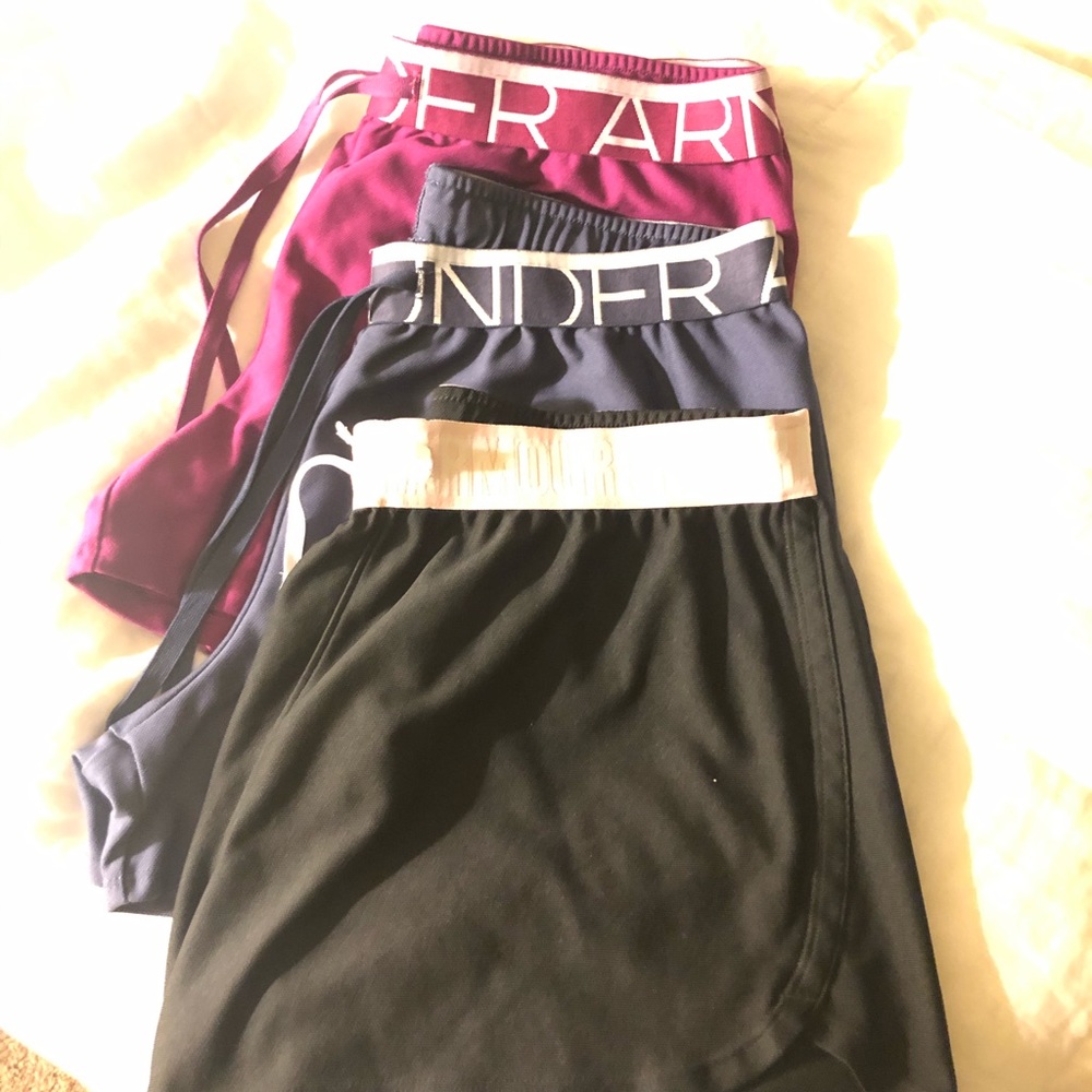 Three under armour shorts